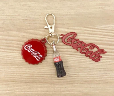 Coke Keychain Bottle Top Coca Cola Bottle Logo Dangle Key Chain - Image 1 of 3