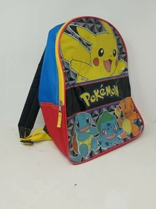 Pokemon Pikachu 16” X 12” Backpack Kids School Bag Multicolor charmander used - Picture 1 of 6