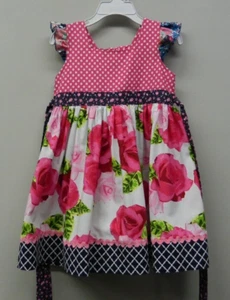 Matilda Jane Platinum Loves Me Dress Pink Roses size 4 - Picture 1 of 7