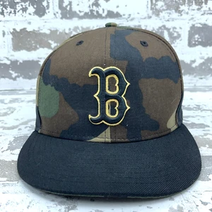 Boston Red Sox Hat Cap SnapBack Green Army Camo New Era 9Fifty High Dome Adult - Picture 1 of 11