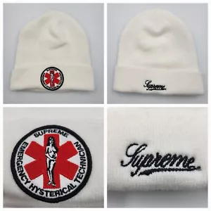 Supreme x Hysteric Glamour Beanie White EMERGENCY HYSTERICAL TECHNICIAN MEDIC - Bild 1 von 7