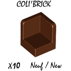 lego 6231 - 10x Panneau angle coin / Panel 1x1x1 Corner - Reddish Brown - NEUF - Imagen 1 de 1