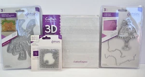 4 CRAFTERS COMPANION RARE METAL DIES AND EMBOSSING FOLDERS ALL NEW IN PACKAGE - Picture 1 of 5