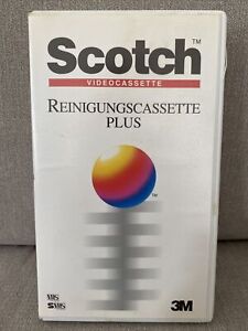 SCOTCH 3M VHS S-VHS VCR PAL/SECAM Video Head Cleaner Cleaning Tape 