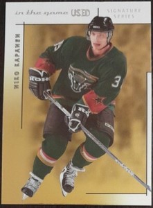 2003 - 2004 ITG Used Niko Kapanen Signature Series Gold /50 #27 Hockey Card