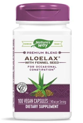 Nature's Way Aloelax con hinojo - El embalaje puede variar - 100 cápsulas veganas 5/28 Foto 1 de 3
