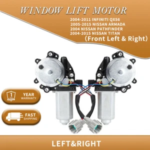 2X Window Motors For Infiniti QX56 & Nissan Armada Pathfinder Titan Front LH&RH - Picture 1 of 19