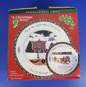 International China "A Christmas Story" 12 teiliges Service für 4 mit Box Serie 1 - Bild 1 von 23
