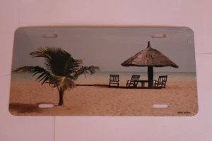 Nueva placa de matrícula de palma de metal para automóvil playa  - Imagen 1 de 1