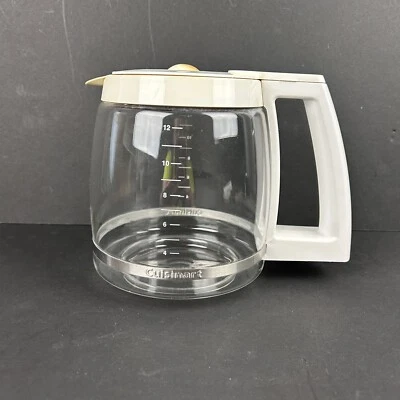 Jarra de café genuina Cuisinart blanca de 12 tazas con tapa olla de repuesto DGB-500WRC Foto 1 de 4