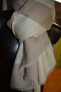 BORRELLI NAPOLI SARTORIA 1°LINEA SCIARPA 220,00 CART. 200X120 CM COTONE+SETA+LIN - Imagen 1 de 6