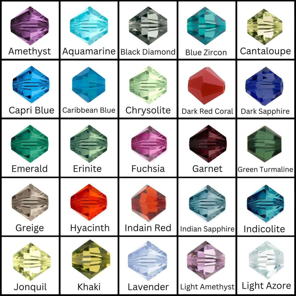 Cuentas de cristal bicono Swarovski 5328 color regular 1 de 3 *Tú eliges tamaño y color* Foto 1 de 1