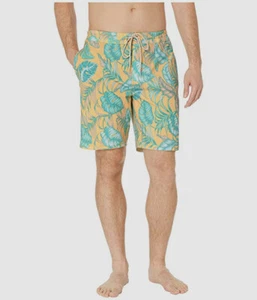 $85 Rip Curl Mens Yellow Striped Swimwear Trunks Drawstring Boardshorts Size 32W - Picture 1 of 1