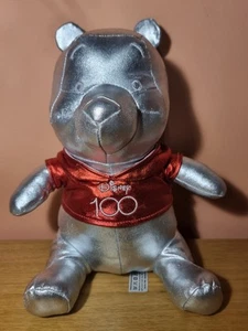 Disney Winnie The pooh 100 years of wonder Silver plush Soft Toy Bear - Picture 1 of 3