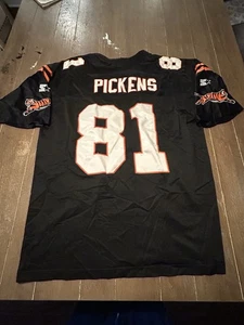VTG Starter Carl Pickens Cincinnati Bengals Jersey #81 Black Size 54/XXL NFL - Picture 1 of 6