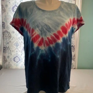 Sweatshirt Oberteil 18/20 Lane Bryant Batik Pullover Active French Terry hinten offen - Bild 1 von 3