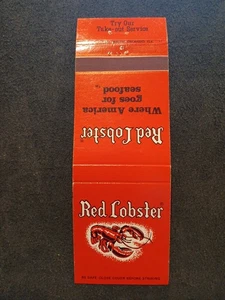 Red Lobster Restaurant Vintage Matchbook Cover - Picture 1 of 2