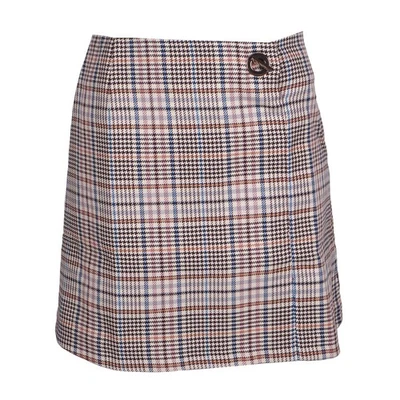 Falda para mujer Sandro Paris talla 1/S mezcla de lana a cuadros J4242H Foto 1 de 4