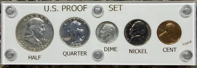 1958 US Mint Silver Proof Set In Capital Holder $63 W/Coupon! - Image 1 of 4