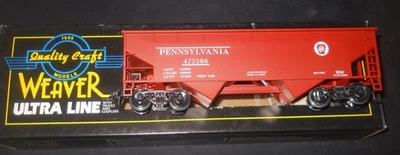 O Weaver Ultra Line PRR 2 Bay Open Hopper #473586 with Kadees - Image 1 of 2