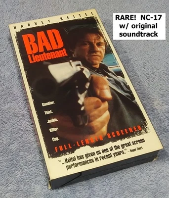 RARE! Bad Lieutenant NC-17 VHS "screener" promo tape (w/ original soundtrack) - Image 1 of 3