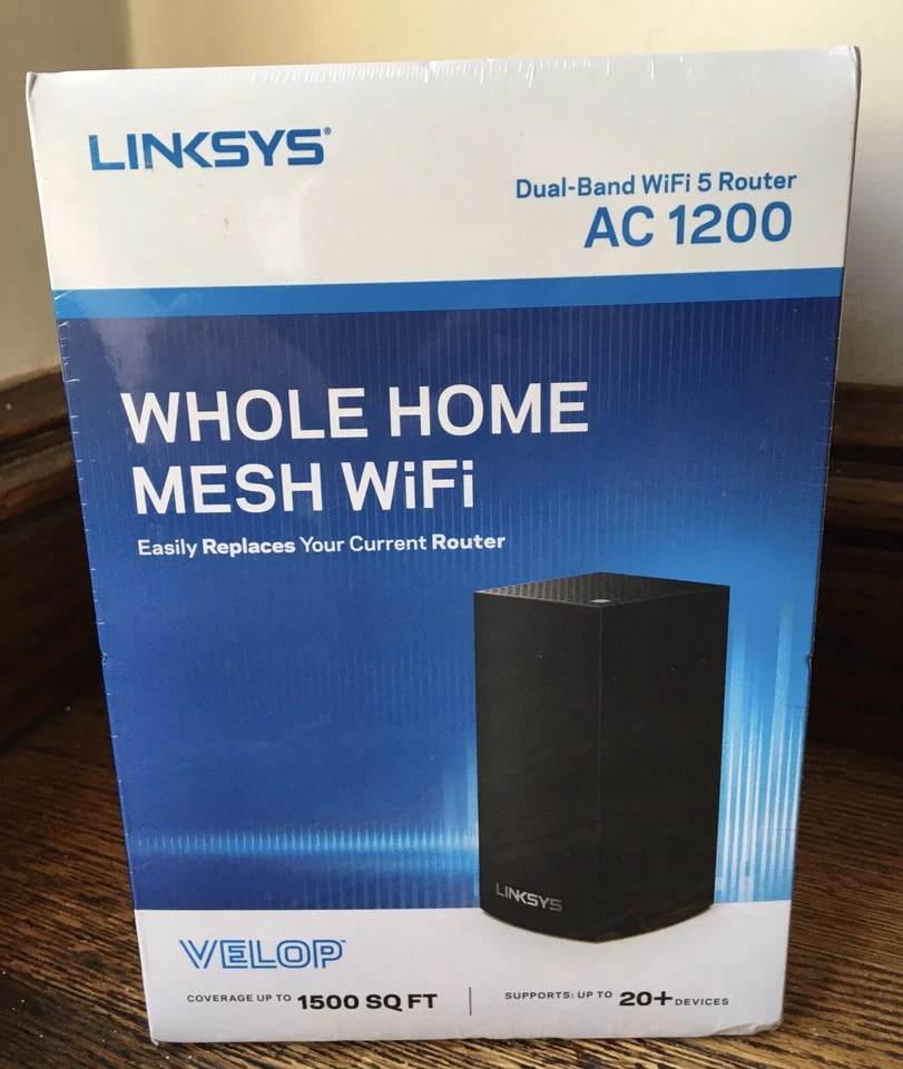Linksys Velop AC1200 2 Port Intelligent Mesh Wireless Router - Black Brand New - Image 1 of 1