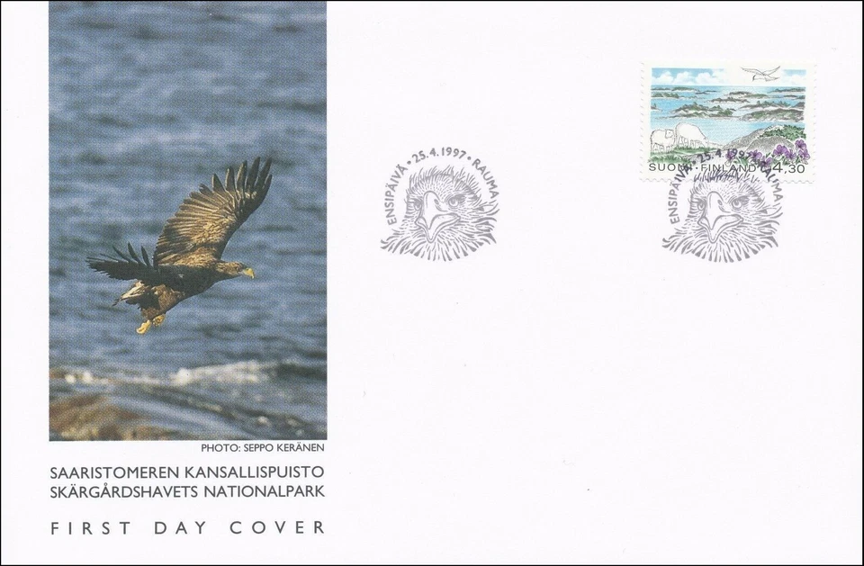 Sea Eagle The Archipelago National Park Baltic Sea Finland Mint FDC 1997 - Image 1 of 1