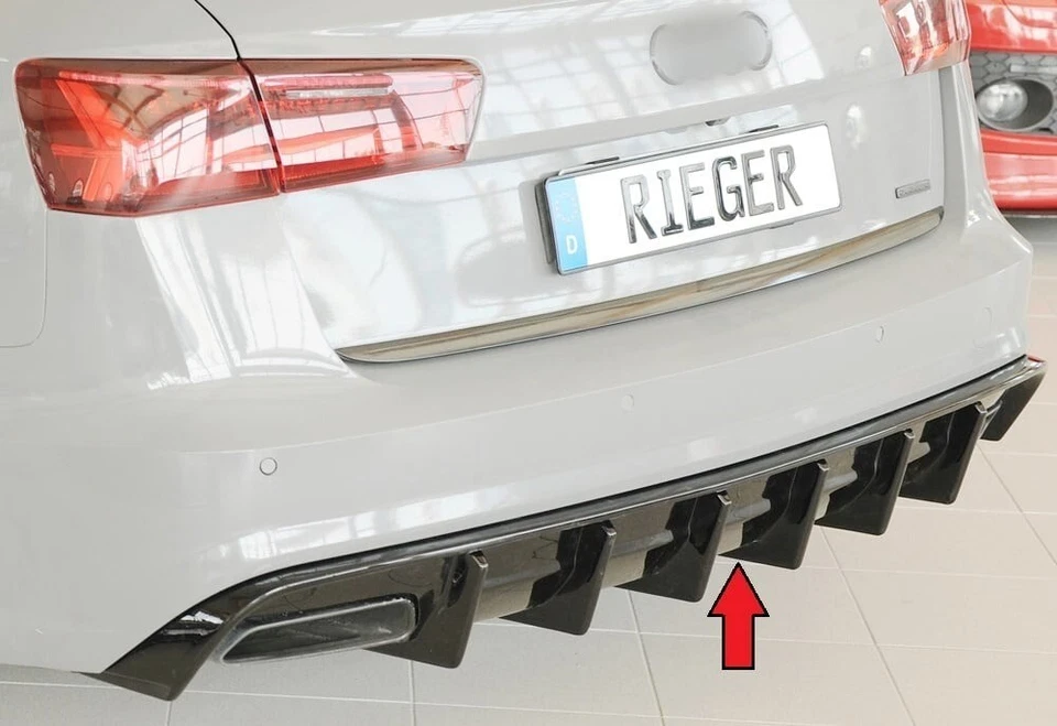 Diffuseur agressif approche arrière tablier arrière pour Audi A6 C7.5 Facelif... - Photo 1/4