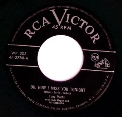 TONY MARTIN DEEP NIGHT/OH, HOW I MISS YOU TONIGHT RCA VICTOR REC. VINYL 45 70-48 - Image 1 of 3