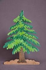 Green Hemlock Pine Tree  Wooden Christmas Wood Puzzle Toy Amish Made in the USA