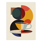 Coffee Cup Bauhaus Geometric Design Wall Art Poster Print