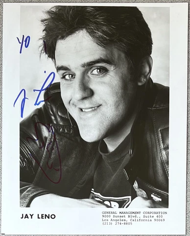 Jay Leno Signed In Person 8x10 B&W Promo Press Photo - Authentic, RARE Cover