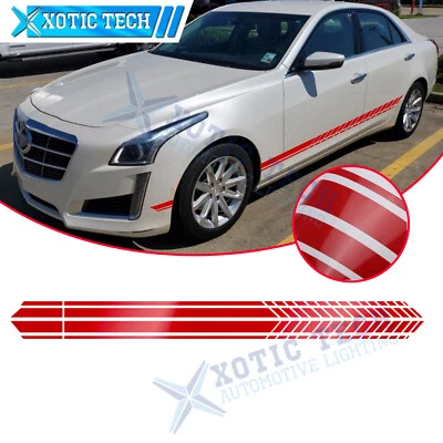 For Cadillac Escalade CTS Side Door Fender Glossy Red Decal Graphics Sticker - Image 1 of 4