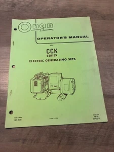 Onan Betriebsanleitung CCK Serie Stromaggregate - Bild 1 von 3