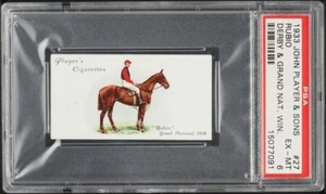 1933 JOHN PLAYER & SONS DERBY AND GRAND NATIONAL WINNERS RUBIO #27 PSA 6 - Picture 1 of 2