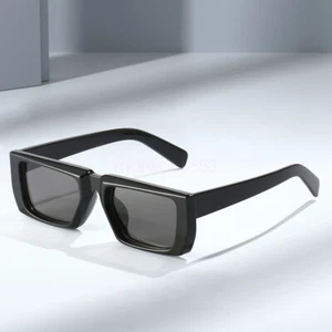 NEW Thick Frame Square Sunglasses Fashion Men Women Outdoor Shade Glasses - Picture 1 of 21