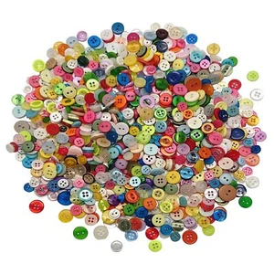 2000 Pcs Resin Buttons Assorted Sizes Round Craft Buttons for Sewing DIY Craf... - Picture 1 of 7