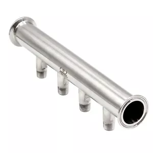 Abrazadera triple a NPT HFS(R) 1,5"" colector de cuatro vías (4)1/2"" NPT macho 24"" de largo SS304 - Imagen 1 de 6