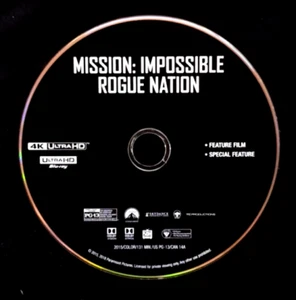 Mission: Impossible Rouge Nation/Ultra HD 4K/Disc Only - Imagen 1 de 1
