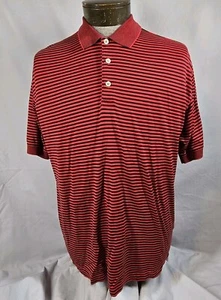 Polo de golf Como Sport Cobra para hombre XL rojo negro a rayas manga corta Italia - Imagen 1 de 11