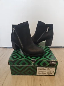 Women's A.N.A Otis Ankle Boots Bootie Black 7.5 Boots - Brand New - Picture 1 of 4