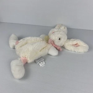Doudou et Compagnie Baby Comforter Security Blanket Rabbit Plush White Pink - Picture 1 of 9