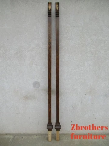4 Antique Victorian Gothic Tiger Oak Column Architectural Salvage Trim Molding G Cover