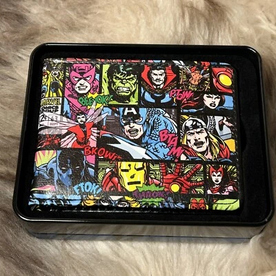 NIB Buckle-Down Men's Bi-fold Wallet -Marvel Superheroes - Thor, Iron Man, Hulk+ - Image 1 of 4