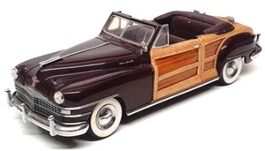 Danbury Mint 1/24 Scale CTC01M - 1948 Chrysler Town & Country - Maroon - Picture 1 of 6