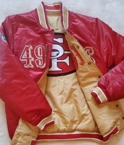 San Francisco 49ers Reversible Starter Jacket Full Snap -Montana To Clark- Med - Picture 1 of 21