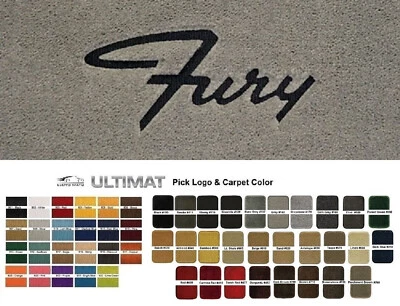 Lloyd Mats Ultimat Plymouth Fury Custom 4 Pc Logo Floor Mats (1957-1968) Foto 1 de 4