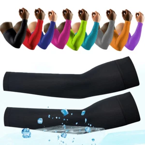 Cooling Arm Sleeves Compression Cover UV Sun Protection Sports For Men Women US - Picture 1 of 24