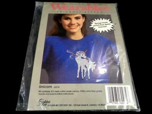 Golden Bee Wearables to Cross Stitch Kit 60274 Unicorn For Your Shirt Horse Pony - Picture 1 of 5