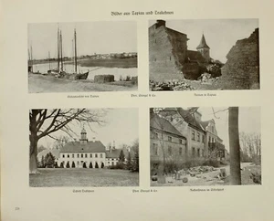 1916 WWI WW1 PRINT EAST PRUSSIA TAPIAU TRAKEHNEN RUINS  - Picture 1 of 3